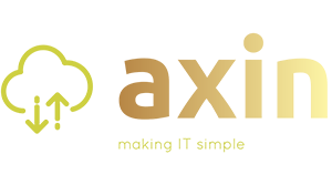 Logotipo Axin en los colores de la marca sobre fondo transparente