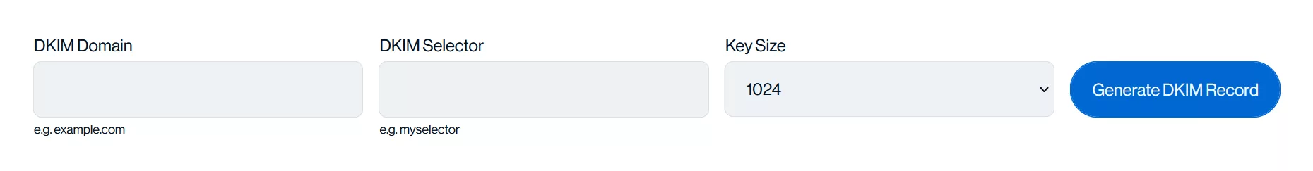 Dkim record generator: create effortlessly 1 Dkim Key Generator Tool | Sendmarc | Dmarc Protection And Security