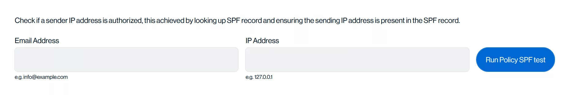 Spf policy tester: perform an spf record check 1 Spf Policy Tester Tool