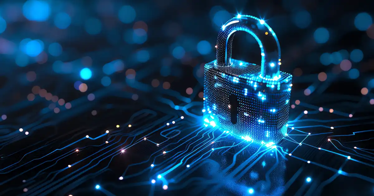Digital lock representing PII data protection