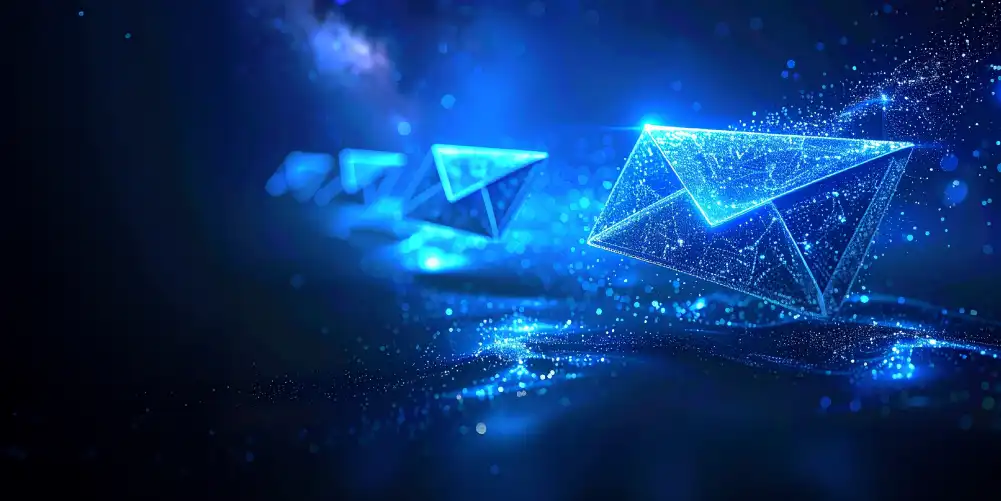 Tls-rpt setup for transport security visibility 1 Blue Email Envelopes Floating In Cyberspace