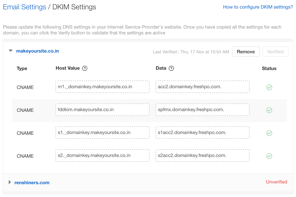 Freshdesk Dkim Captura de pantalla 1